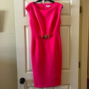 Calvin Klein pink sleeveless dress. Size 8.